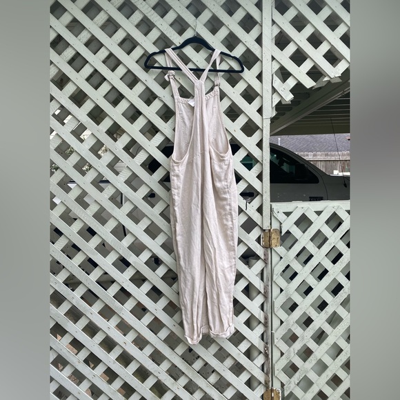 Aerie Cream Utility Twill Linen Overalls - Picture 6 of 6